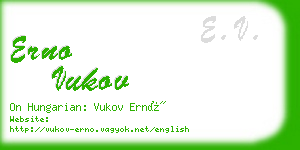 erno vukov business card